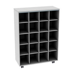 Fleetwood Designer 2.0 Cabinet, 48 x 20 x 68 Inches, Twenty Cubbies, No Door, Laminate Back 4001623