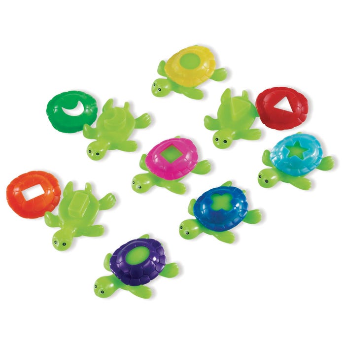 Learning Resources Smart Splash Shape Shell Turtles, Set of 16