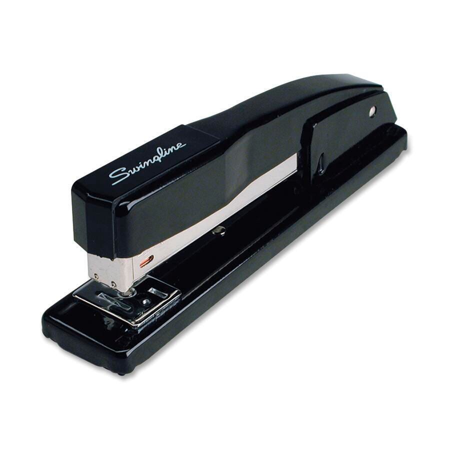 Swingline 444 Commercial Full Strip Desk Stapler, 35450 Staples, 20 Sheets, 210 Staple Capacity, Black Item Number 061188