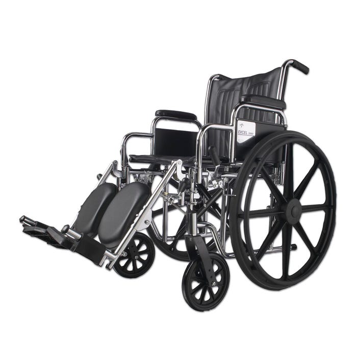 School Health Junior Seat Sway Away Elevating Footrest Wheelchair, 300 lb, 16 inch, Carbon Steel Frame, Chrome Plating