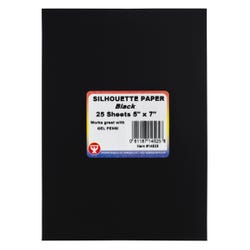 Hygloss Silhouette Paper, 5 x 8 Inches, Black, 25 Sheets 2149488