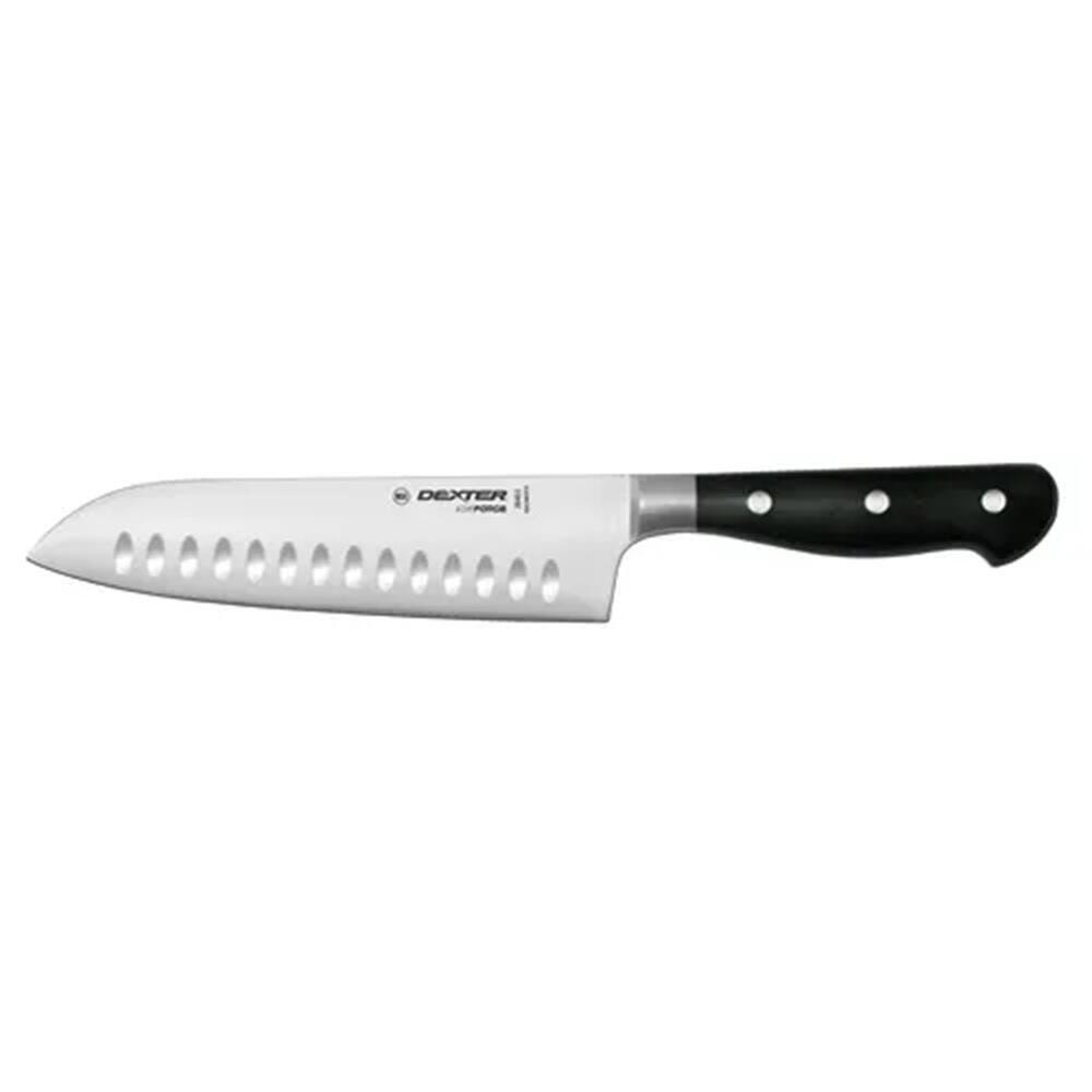 Dexter iCut FORGE Duo-Edge Santoku Knife, 7 Inch, Black Handle | School ...