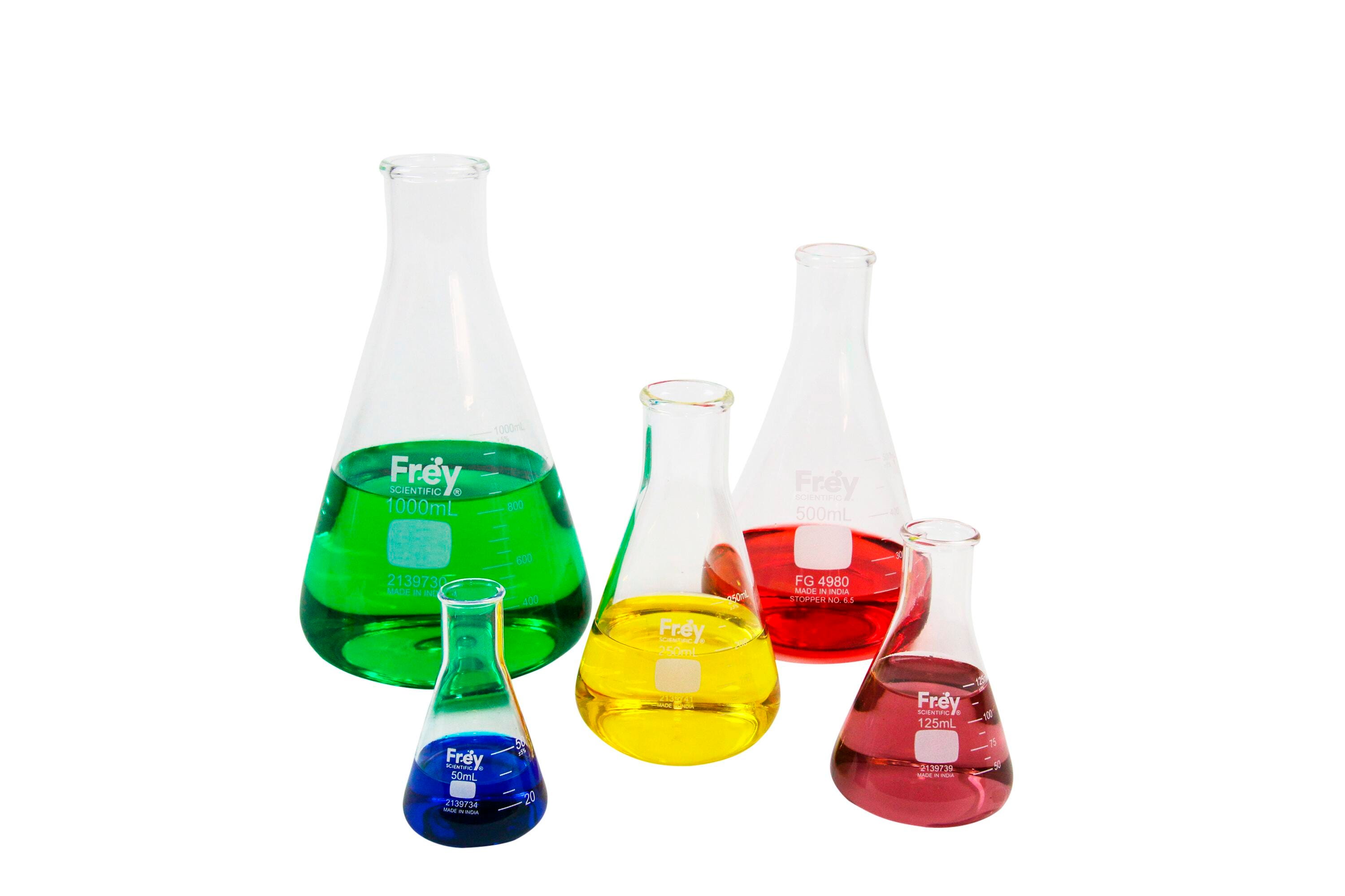 Narrow Mouth Erlenmeyer Flasks Set Of 5 2139729