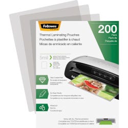 Fellowes Laminating Pouches, Letter, 9 x 11-1/2 Inch, 5 Mil, Pack of 200