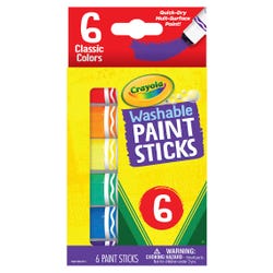 Crayola Washable Paint Sticks, Assorted Colors, Set of 6 2090280