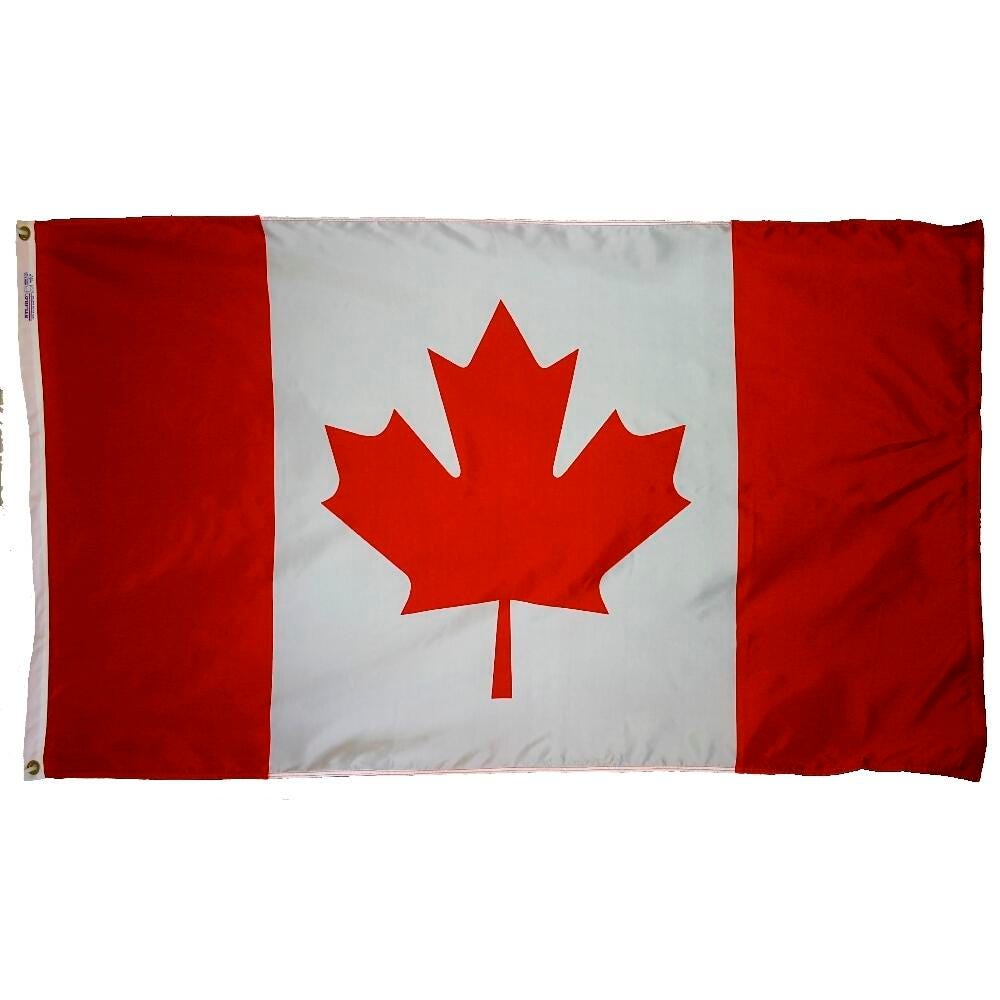 Image for Annin Canada Flag, Nylon, 5 x 8 Feet from School Specialty