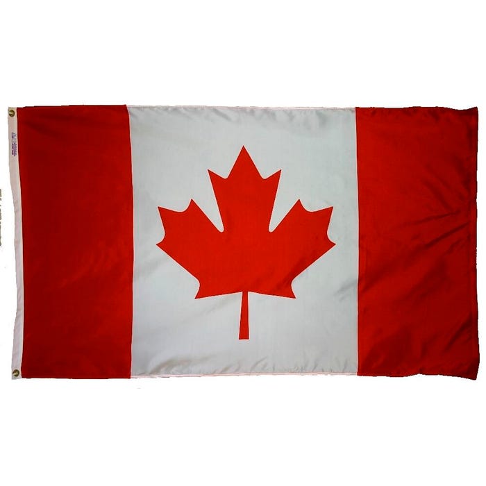 Annin Canada Flag, Nylon, 6 x 10 Feet