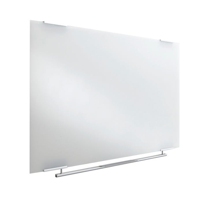 Iceberg Frameless Dry Erase Board, 48 X 36 in, 1/4 in T, Glass, Ultra White, Wall Mount