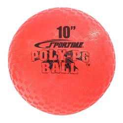 Sportime Poly PG Ball, 10 Inches, Red, Item Number 2095337