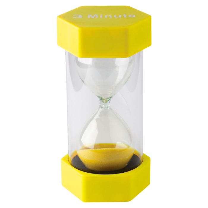 Teacher Created Resources Large Sand Timer, 3 Minutes