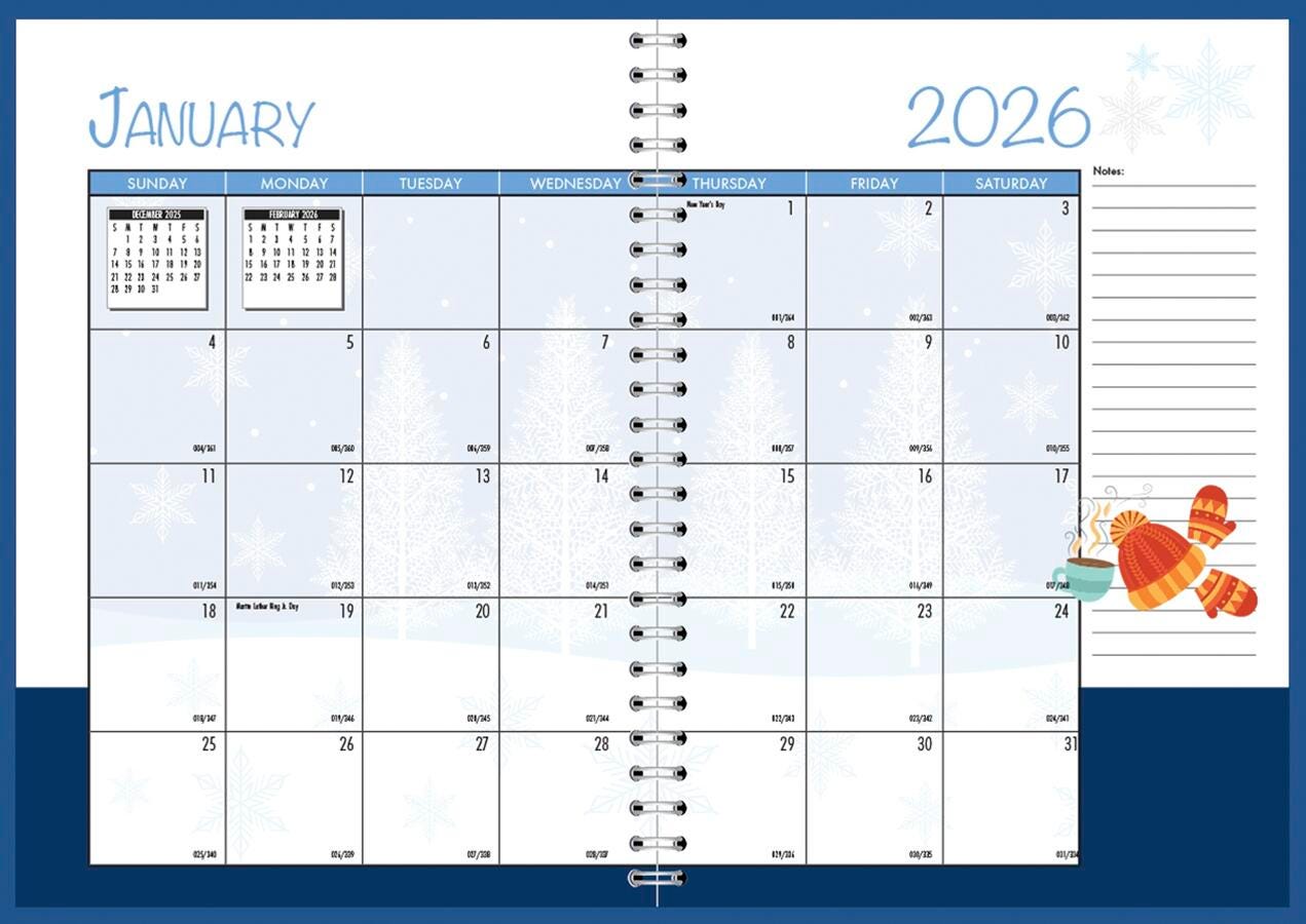 House of Doolittle, Recycled, Monthly Calendar Planner, Seasonal, 2025-2026, 7 x 10 Inches 2150684