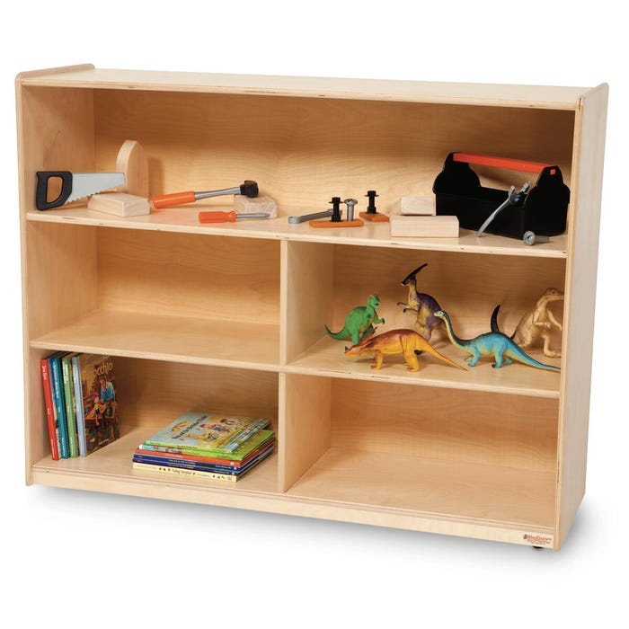 Contender Divided Three-Tiered Storage Shelf, 46-3/4 x 12 x 33-7/8