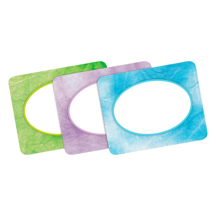 Barker Creek Name Tags, Tie-Dye, 3-1/2 x 2-3/4 Inches, Set of 45