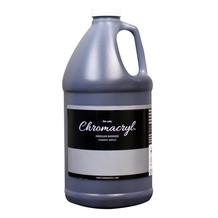 Chromacryl Students' Acrylics, Black, Half Gallon