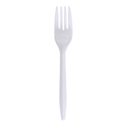 Empress Medium Weight Plastic Fork, White, Pack of 1000 2213465