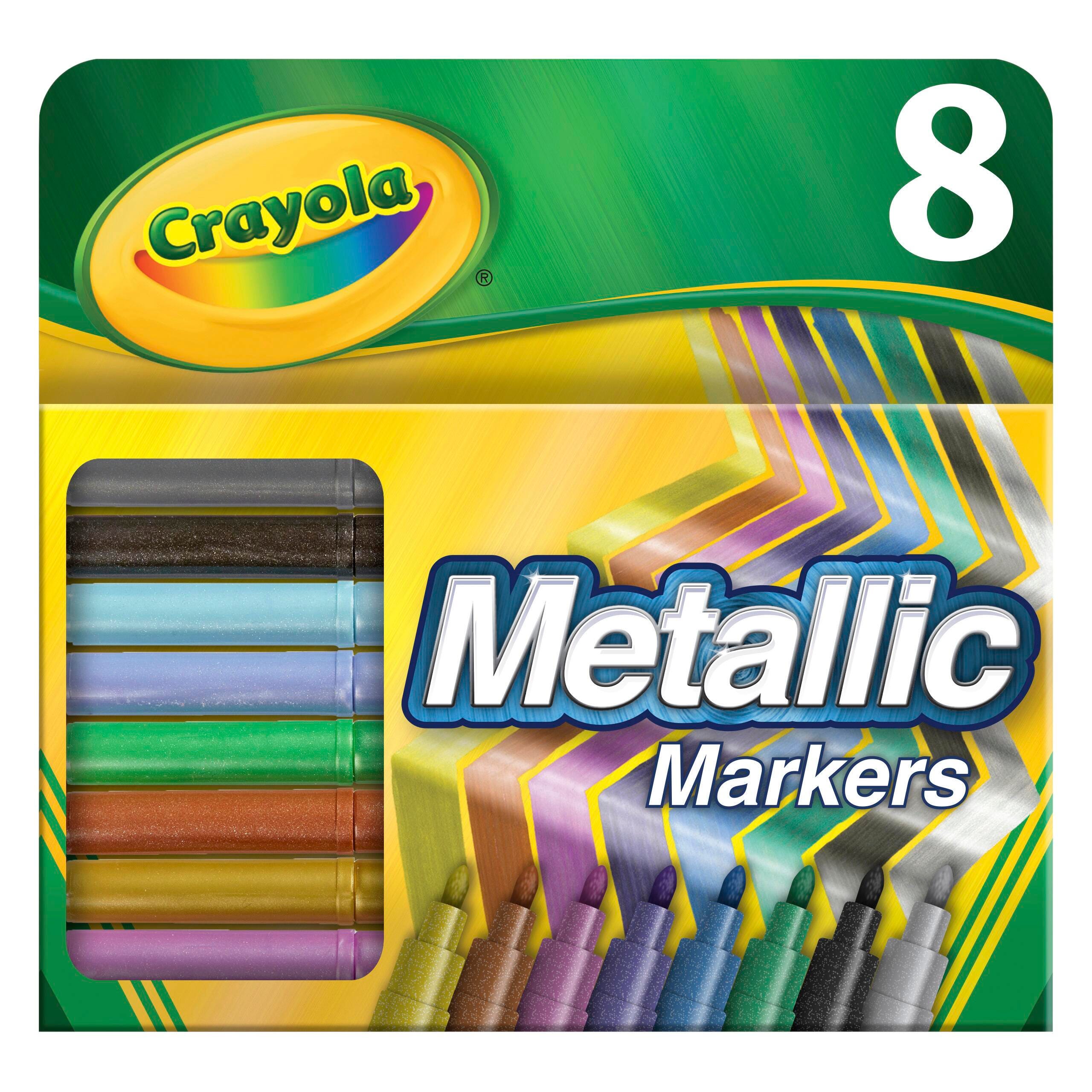 Crayola Metallic Markers, Assorted Colors, Set of 8 Item Number 1465254