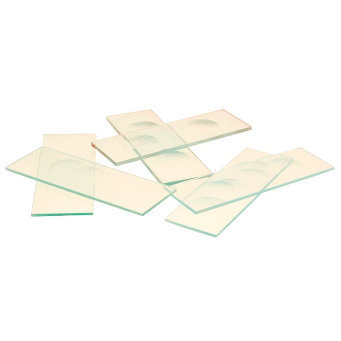 Eisco Labs Microscope Slides With Single Concavity, Pack of 10