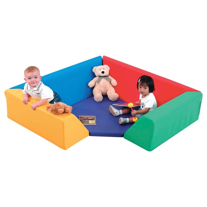 Children's Factory Cozy Corner Seat, 54 x 54 x 13 Inches
