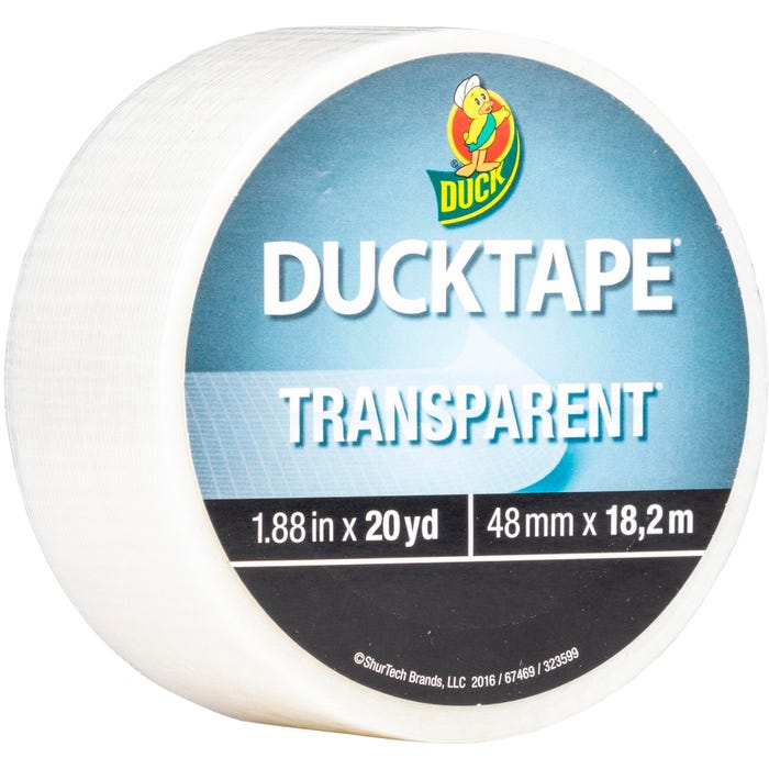 Duck Brand Transparent Duct Tape, 1.9 Inches x 20 Yards