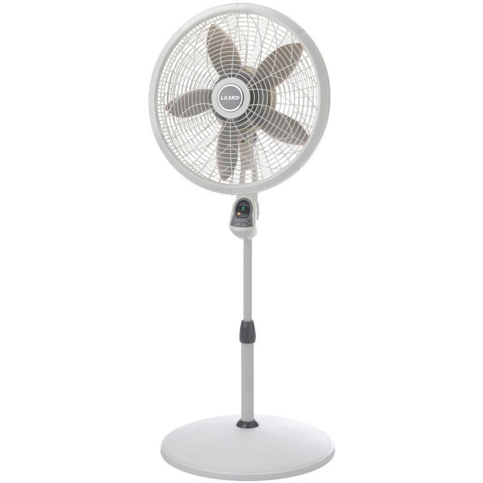 Lasko Adjustable Elegance & Performance Pedestal Fan with Remote, 3-Speed, 18 Inches, White
