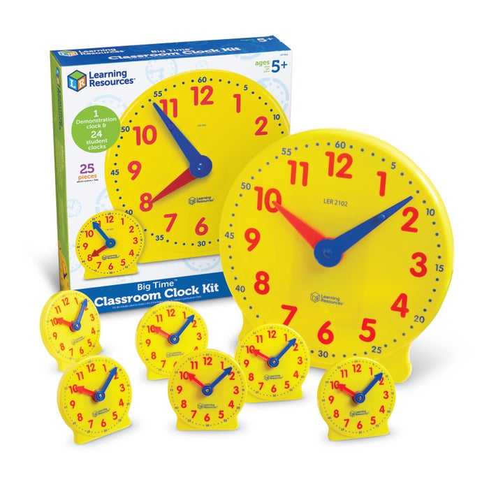 Learning Resources Classroom Clock Kit, Set of 25