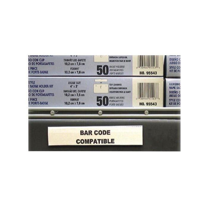 C-Line HOL-DEX Magnetic Shelf and Bin Label Holders, 1 x 6 Inches, Set of 10