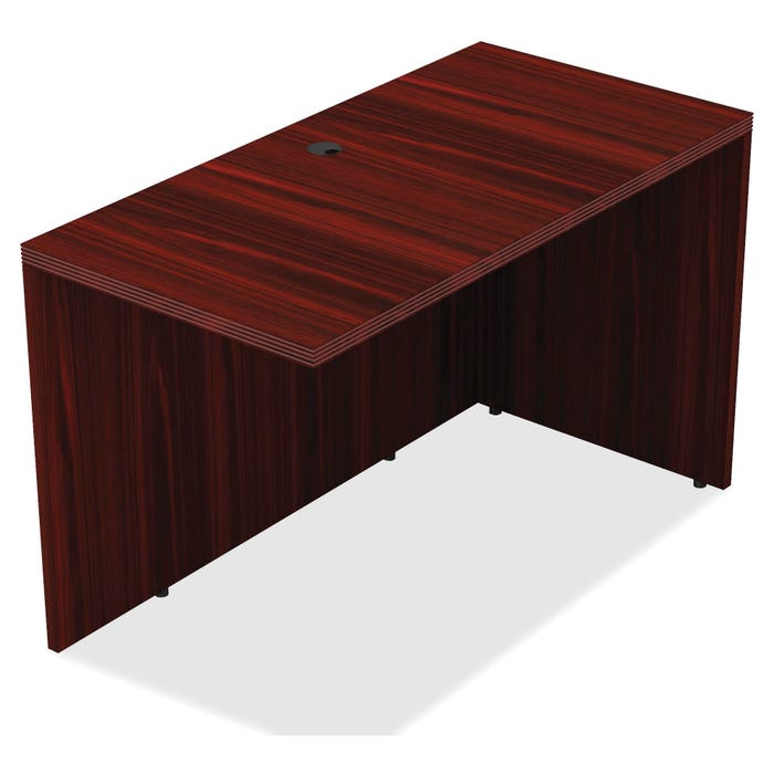 Lorell Contemporary Laminate Return Desk, 42 x 24 x 29-1/2 Inches, Mahogany