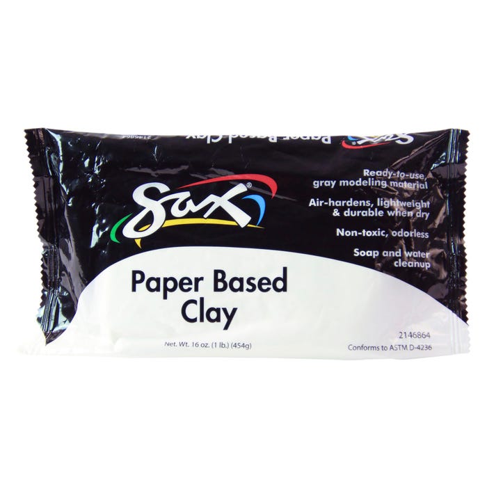 Sax Ready to Use Paper Based Clay, Off-White, 1 Pound