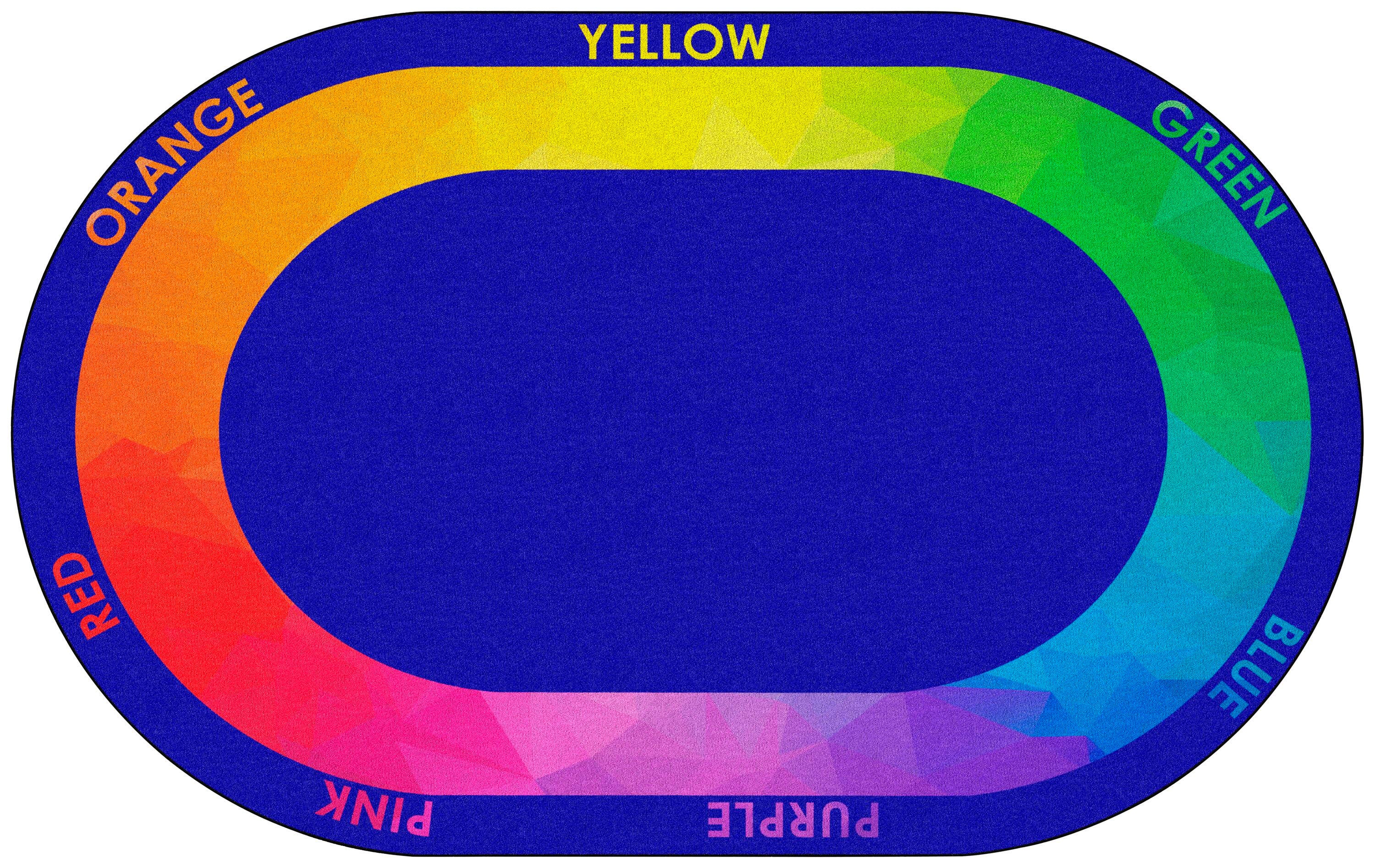 Childcraft Color Wheel Carpet, Oval 4002079