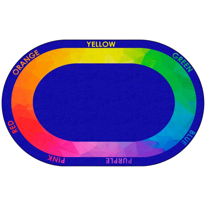 Childcraft Color Wheel Carpet for Classrooms, Oval