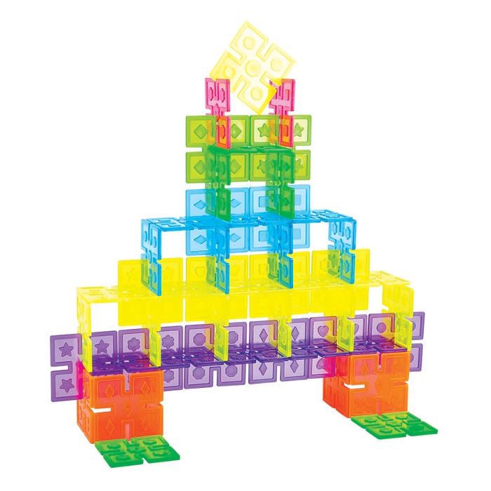 Guidecraft Interlox Building Tiles Set, 96 Pieces