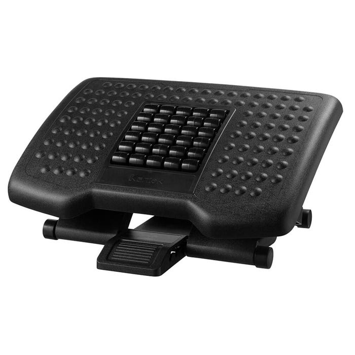 Kantek Premium Height Adjustable Footrest with Rollers, Black