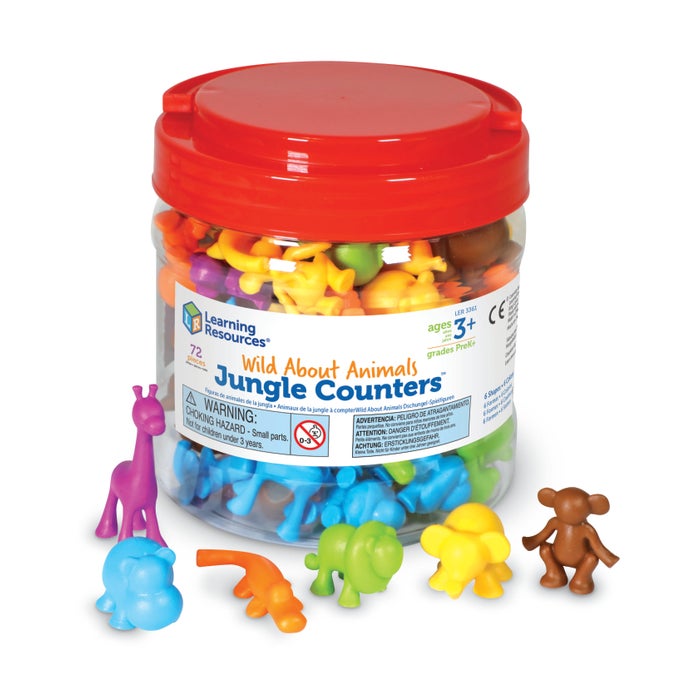Learning Resources Wild About Animals Jungle Counters, Set of 72