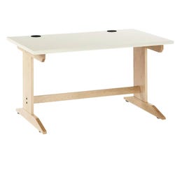 Diversified Woodcrafts Laminate Layout Table, 60 x 30 x 27 Inches, Almond Colored Plastic Laminate Top 1135354