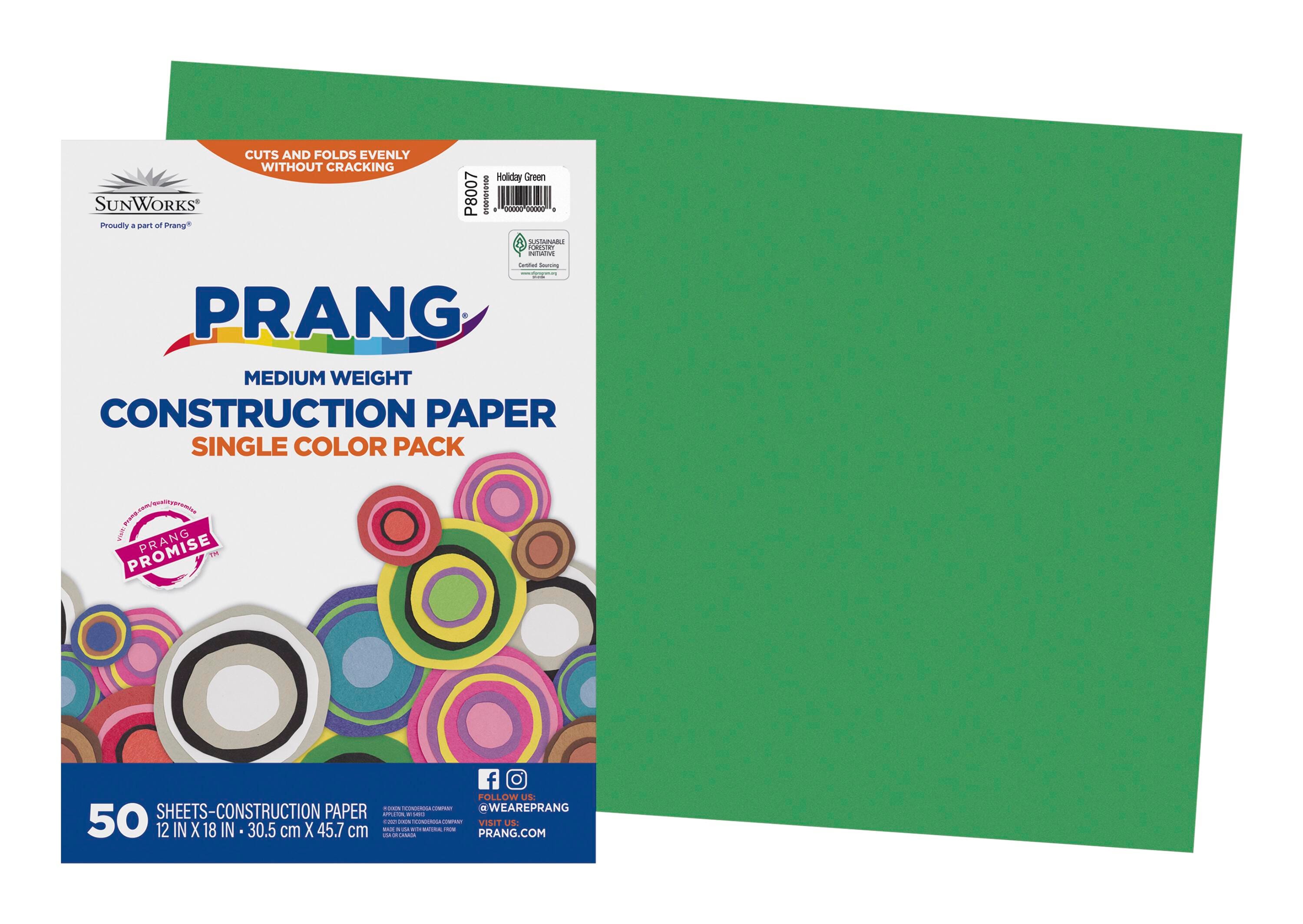 Prang Medium Weight Construction Paper, 12 x 18 Inches, Holiday Green, 50 Sheets 1506477