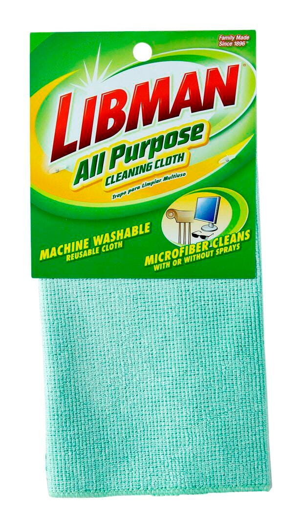 Libman All-Purpose Microfiber Dust Cloths, 12 x 12 Inches, Green, Item Number 2020740