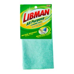 Libman All-Purpose Microfiber Dust Cloths, 12 x 12 Inches, Green, Item Number 2020740