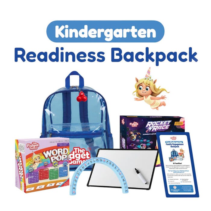 The Fidget Game Family Engagement Backpack, Kindergarten