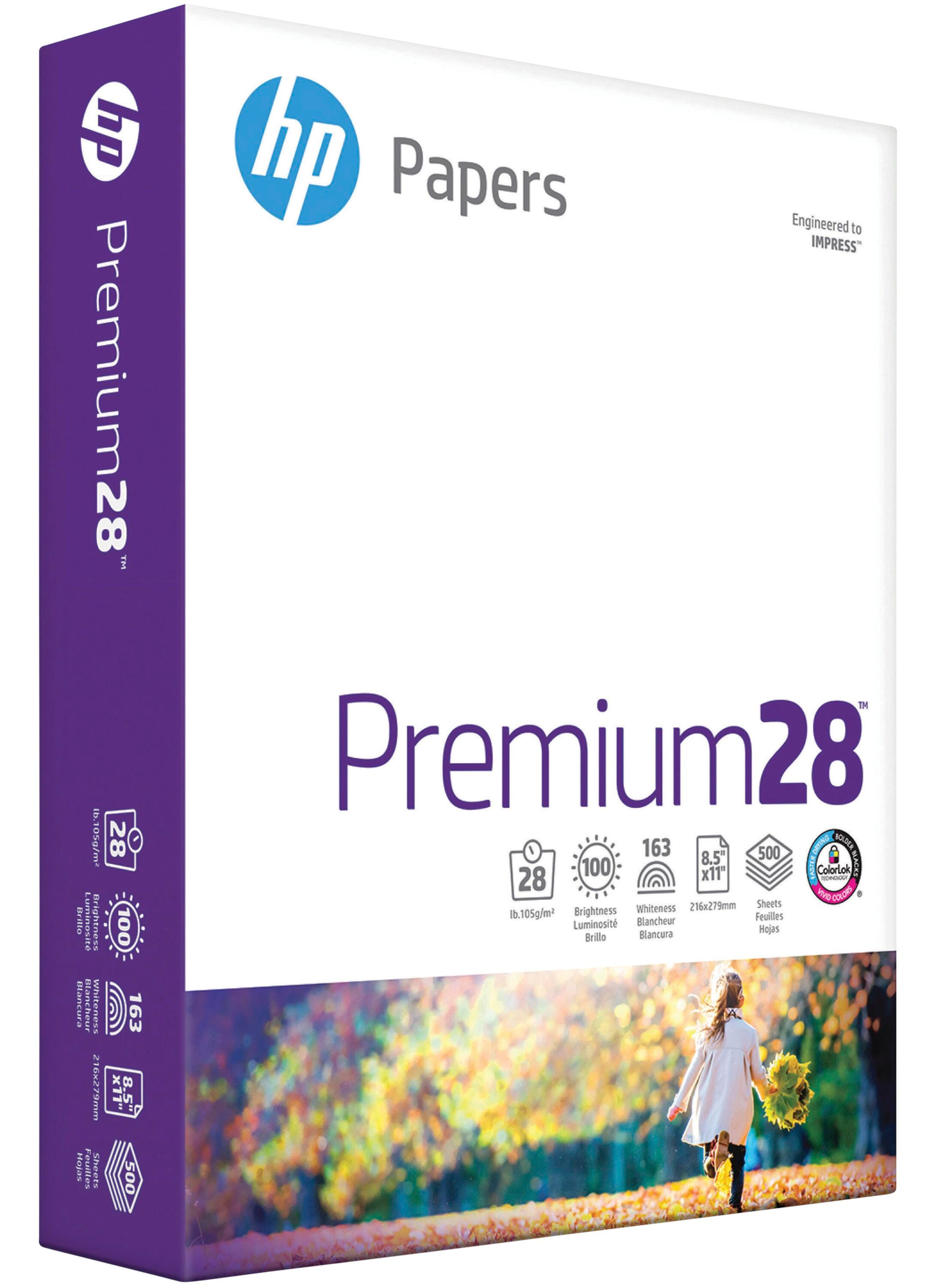 Image for HP Premium Printer Paper, 8-1/2 x 11 Inches, 28 lb, White, 500 Sheets from School Specialty