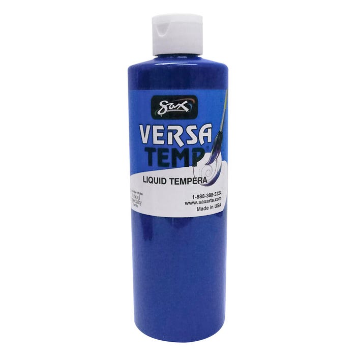 Sax Versatemp Heavy-Bodied Tempera Paint, 1 Pint, Primary Blue