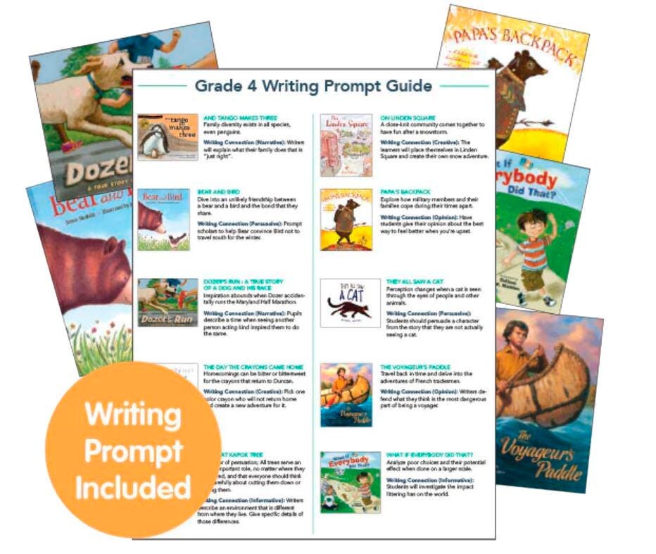 Achieve It! Read-Aloud Book Set with Writing Connector Prompts, Grade 4, Set of 11, Item Number 2096655
