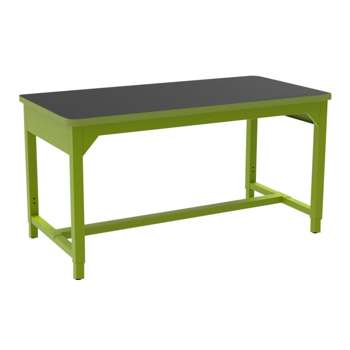 Diversified Spaces Fab-Lab Workbench, Adjustable Height, High Pressure Laminate Top, Steel Frame