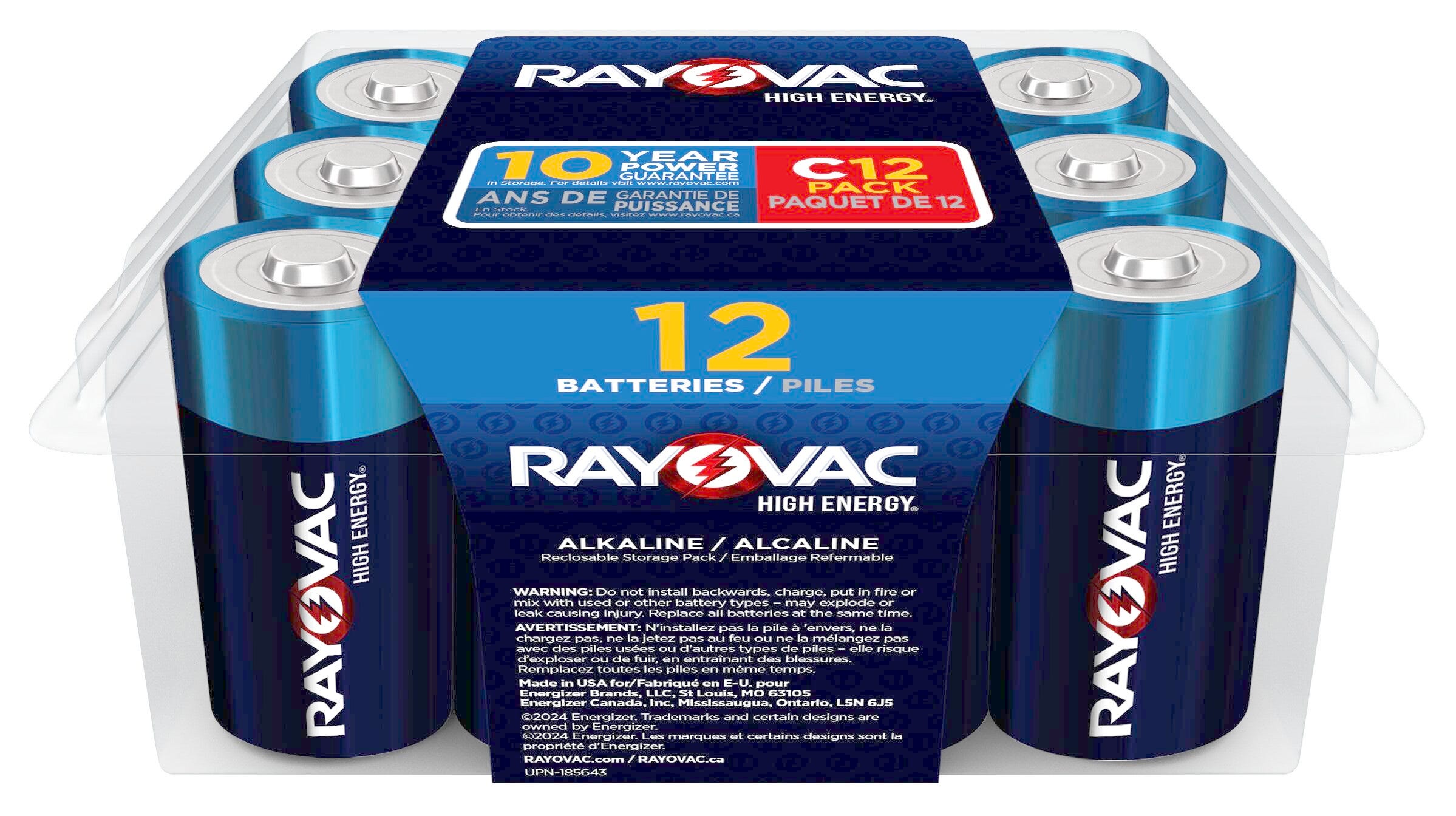 Rayovac Pro Pack Alkaline Batteries, C, Pack of 12 1500900