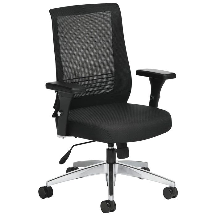 Global Mesh Back Tilter Chair, Black, 25 x 26 x 40 Inches