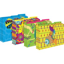 Barker Creek File Folders, Bohemian Animals Design, Letter Size, Set of 12