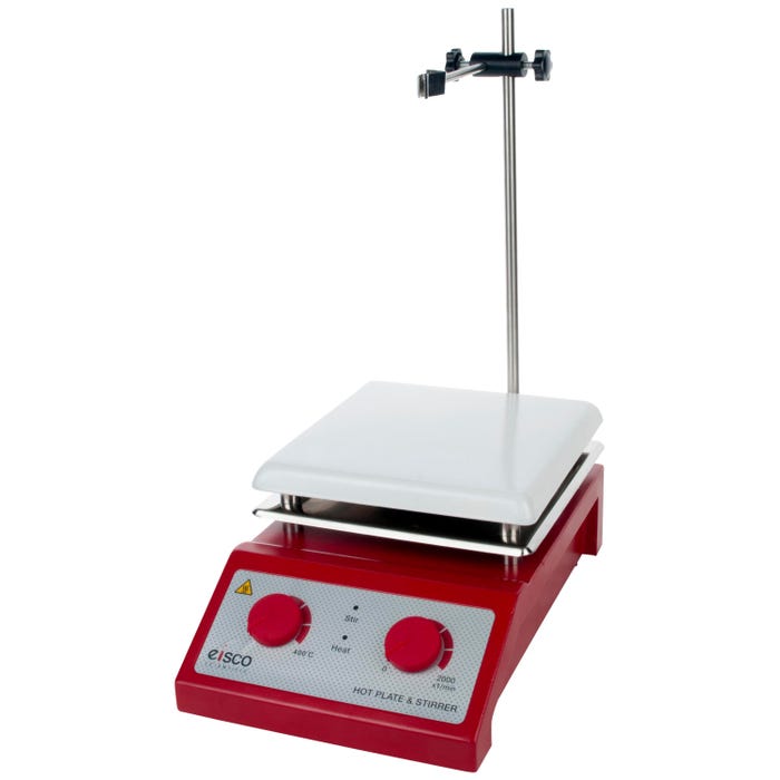 Eisco Hot Plate with Magnetic Stirrer, Ceramic Top, 110/120V AC