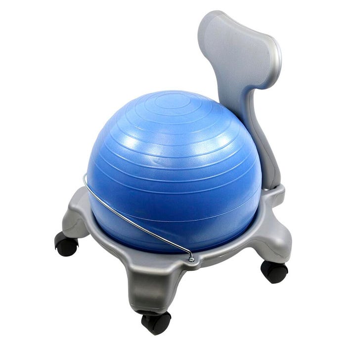 CanDo Plastic Ball Chair with Child Back Size, 23 x 20 x 15 Inches