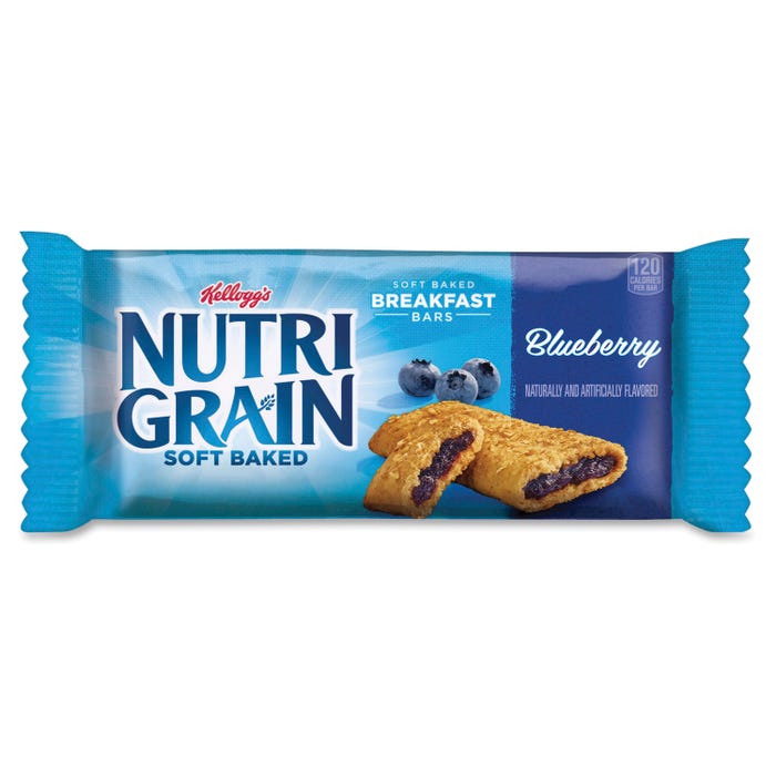 Nutri-Grain Blueberry Low Fat Cereal Bar, 1.3 Ounce, Pack of 16