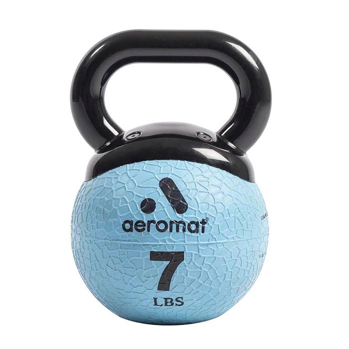 Aeromat Elite Mini Kettlebell, 7 Pounds, Light Blue