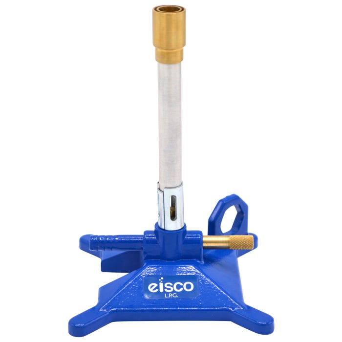 EISCO Liquid Propane Bunsen Burner, StabiliBase Anti-Tip Design with Handle, with Flame Stabilizer and Gas Adjustment